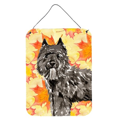 Carolines Treasures Fall Leaves Bouvier Des Flandres Wall or Door Hanging Prints CK1848DS1216